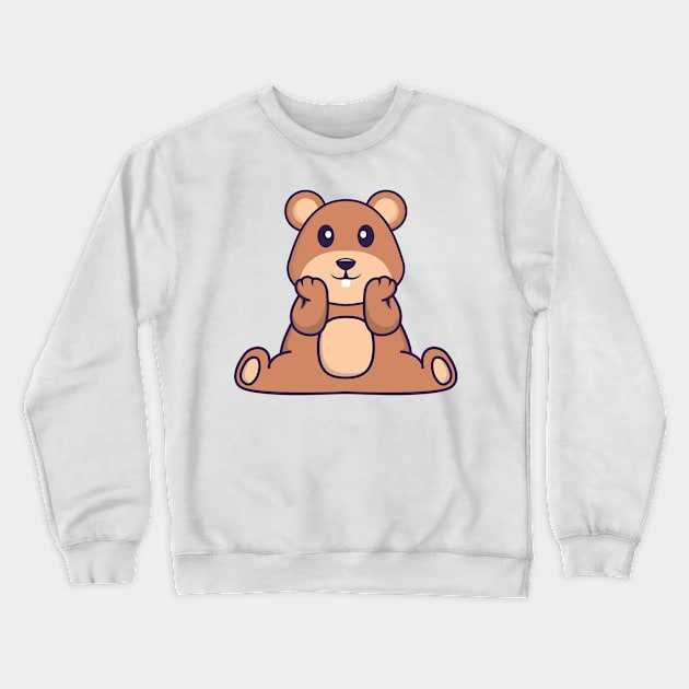 Cute squirrel is sitting. Crewneck Sweatshirt by kolega